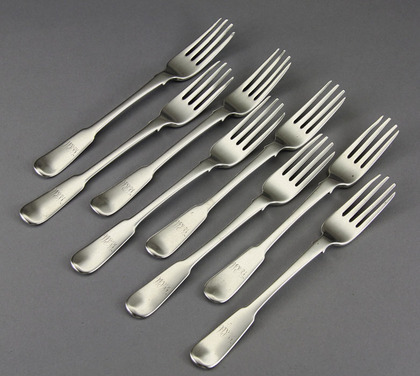 Cape Silver Dessert Forks (Set of 8) - Townsend